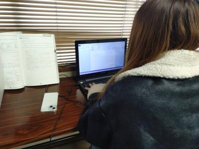 3年生がワードの資格取得に向けて頑張っています！