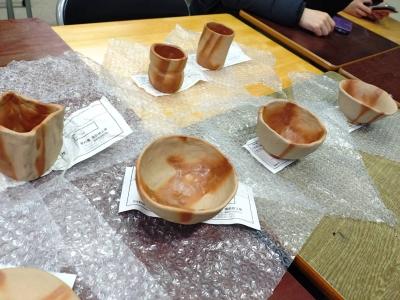 特別活動で制作した備前焼が完成しました！